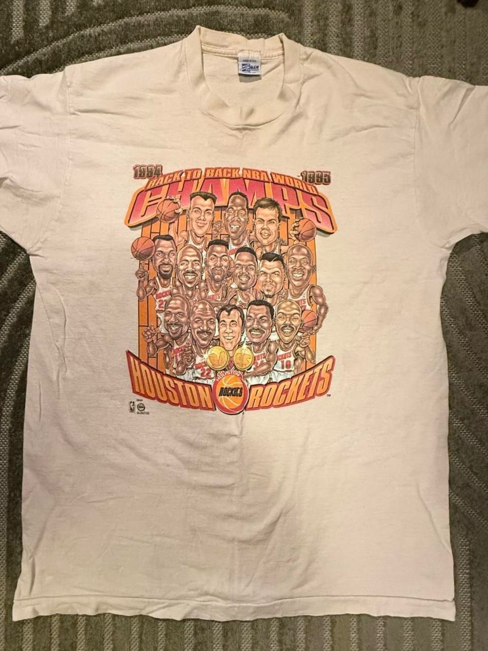 Houston Rockets Retro Graphic Tee - Cream